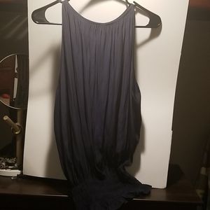 Ramy Brook sleeveless blousson top, Navy